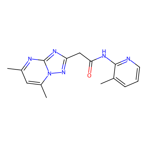 2-(5,7-dimethyl-[1,2,4]triazolo[1,5-a]pyrimidin-2-yl)-N-(3-methylpyridin-2-yl)acetamide structure