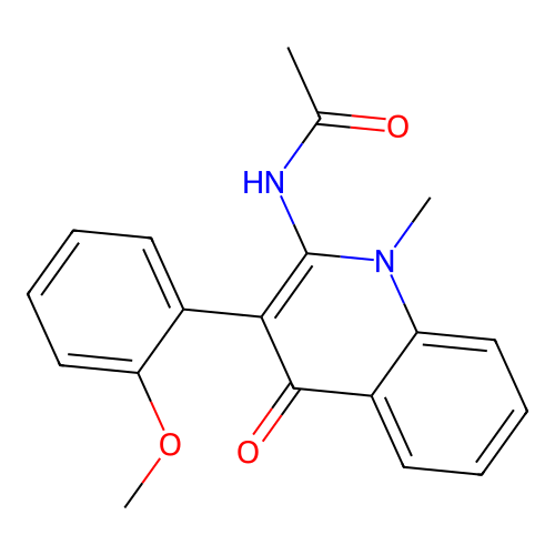 N-(3-(2-methoxyphenyl)-1-methyl-4-oxo-1,4-dihydroquinolin-2-yl)acetamide structure