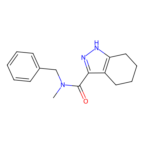 N-benzyl-N-methyl-4,5,6,7-tetrahydro-1H-indazole-3-carboxamide structure