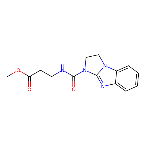 methyl N-(2,3-dihydro-1H-imidazo[1,2-a]benzimidazol-1-ylcarbonyl)-beta-alaninate structure