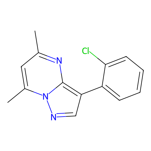 3-(2-Chlorophenyl)-5,7-dimethylpyrazolo[1,5-a]pyrimidine structure