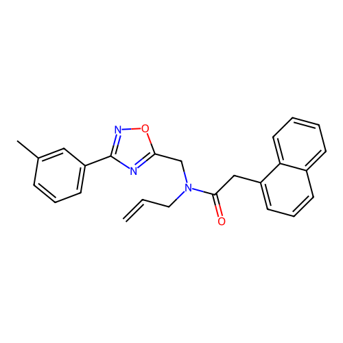 N-allyl-2-(naphthalen-1-yl)-N-((3-(m-tolyl)-1,2,4-oxadiazol-5-yl)methyl)acetamide structure