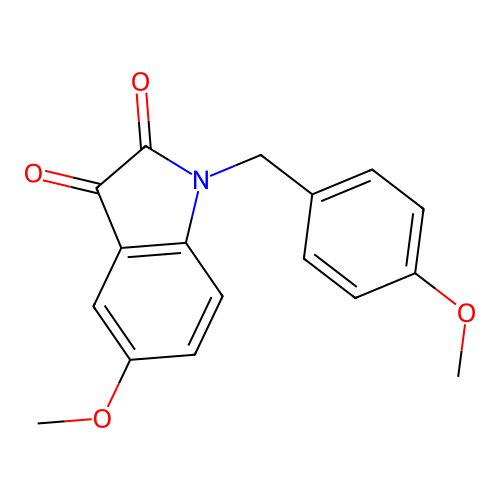5-methoxy-1-(4-methoxybenzyl)-1H-indole-2,3-dione structure