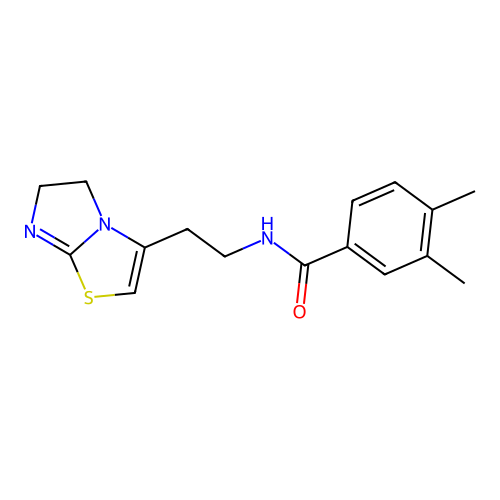 N-[2-(5,6-dihydroimidazo[2,1-b][1,3]thiazol-3-yl)ethyl]-3,4-dimethylbenzamide structure