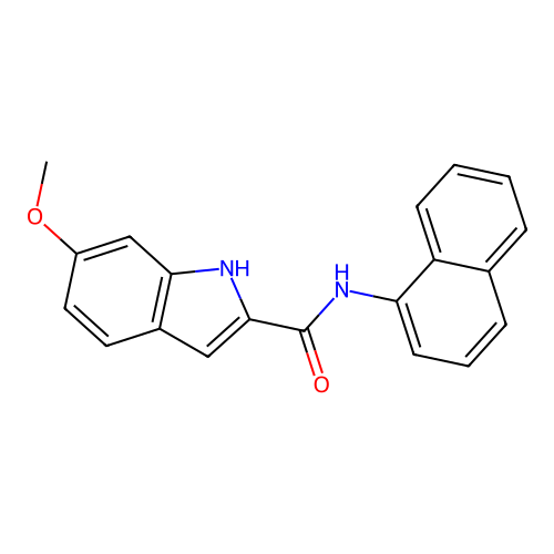 6-methoxy-N-(naphthalen-1-yl)-1H-indole-2-carboxamide structure