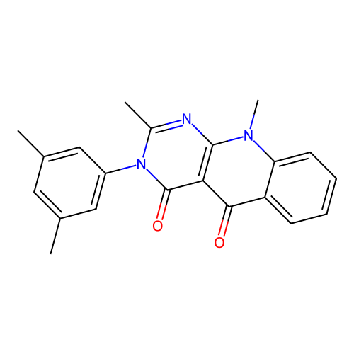 3-(3,5-dimethylphenyl)-2,10-dimethylpyrimido[4,5-b]quinoline-4,5(3H,10H)-dione structure