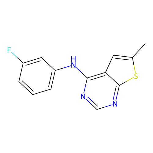 N-(3-fluorophenyl)-6-methylthieno[2,3-d]pyrimidin-4-amine structure