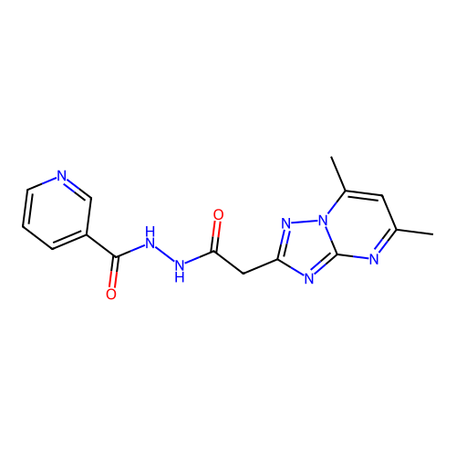 N'-(2-(5,7-dimethyl-[1,2,4]triazolo[1,5-a]pyrimidin-2-yl)acetyl)nicotinohydrazide structure