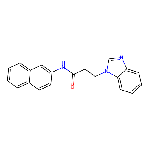 3-(1H-benzimidazol-1-yl)-N-(naphthalen-2-yl)propanamide structure