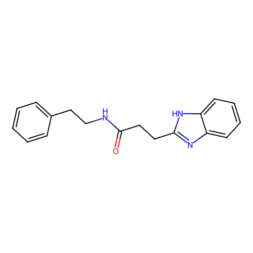 3-(1H-benzimidazol-2-yl)-N-(2-phenylethyl)propanamide structure