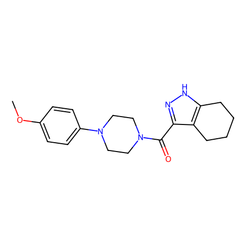 [4-(4-methoxyphenyl)piperazin-1-yl](4,5,6,7-tetrahydro-2H-indazol-3-yl)methanone structure
