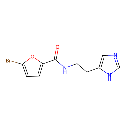 5-bromo-N-[2-(1H-imidazol-5-yl)ethyl]furan-2-carboxamide structure
