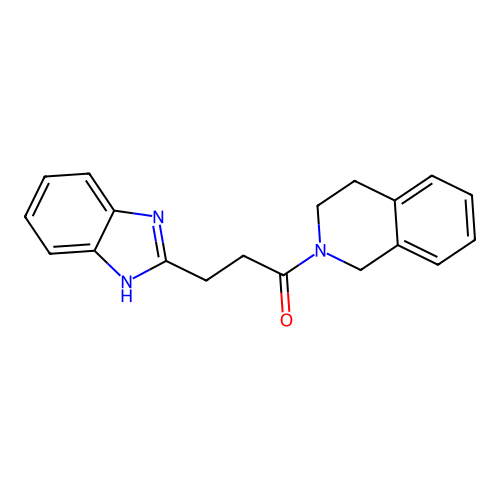 3-(1H-benzimidazol-2-yl)-1-(3,4-dihydro-1H-isoquinolin-2-yl)propan-1-one structure