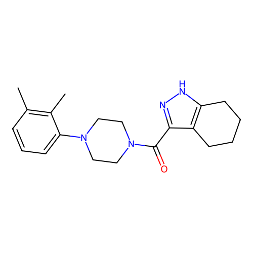 (4-(2,3-dimethylphenyl)piperazin-1-yl)(4,5,6,7-tetrahydro-1H-indazol-3-yl)methanone structure