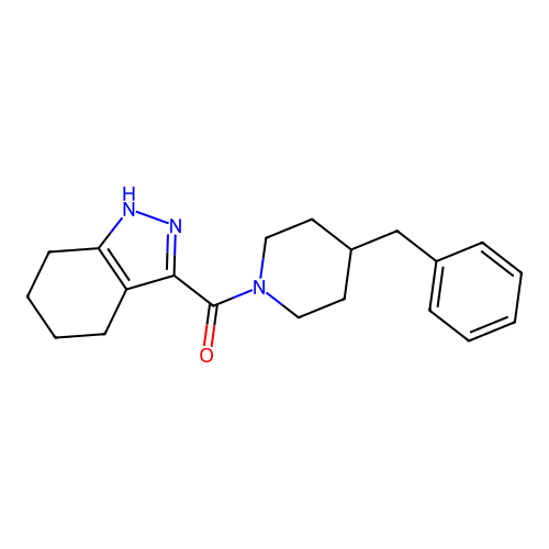 (4-benzylpiperidin-1-yl)(4,5,6,7-tetrahydro-2H-indazol-3-yl)methanone structure