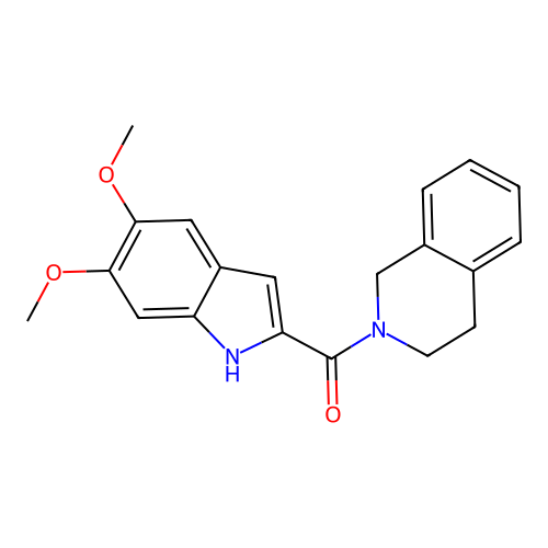 3,4-dihydroisoquinolin-2(1H)-yl(5,6-dimethoxy-1H-indol-2-yl)methanone structure
