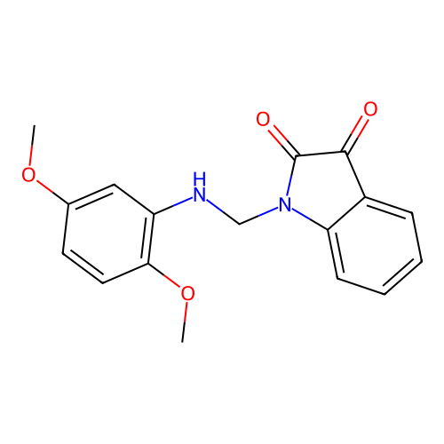 1-{[(2,5-dimethoxyphenyl)amino]methyl}-1H-indole-2,3-dione structure