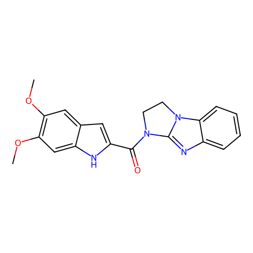 1,2-dihydroimidazo[1,2-a]benzimidazol-3-yl-(5,6-dimethoxy-1H-indol-2-yl)methanone structure