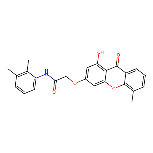 N-(2,3-dimethylphenyl)-2-((1-hydroxy-5-methyl-9-oxo-9H-xanthen-3-yl)oxy)acetamide structure