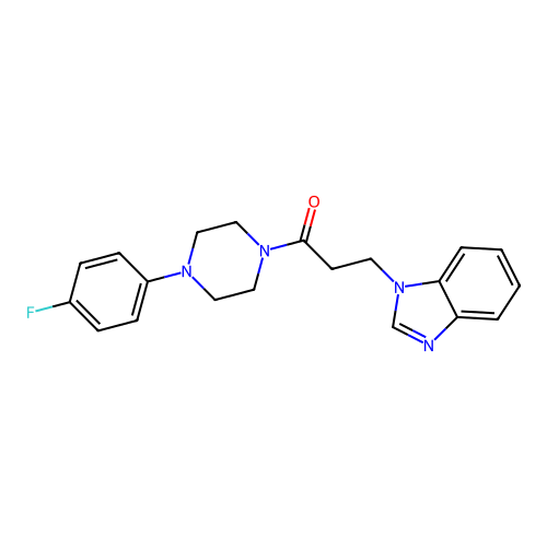 3-(1H-benzimidazol-1-yl)-1-[4-(4-fluorophenyl)piperazin-1-yl]propan-1-one structure