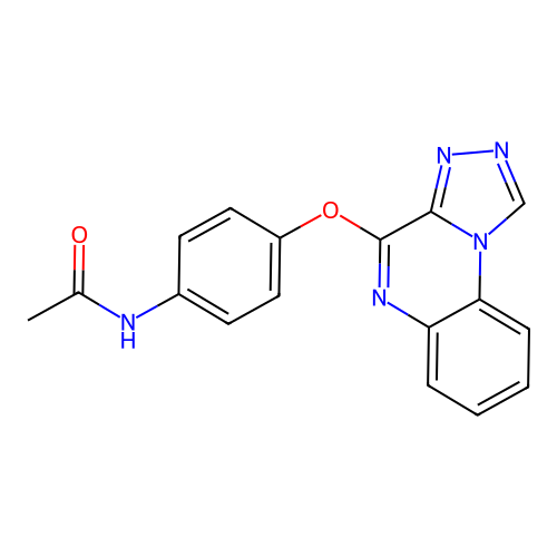 N-[4-([1,2,4]triazolo[4,3-a]quinoxalin-4-yloxy)phenyl]acetamide structure