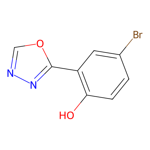 4-Bromo-2-(1,3,4-oxadiazol-2-yl)phenol structure