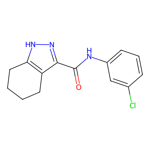 N-(3-chlorophenyl)-4,5,6,7-tetrahydro-1H-indazole-3-carboxamide structure