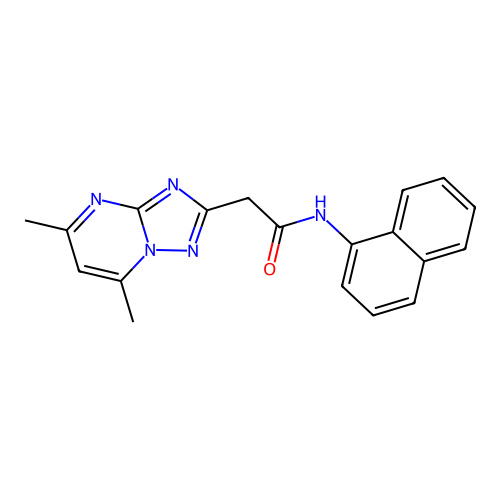 2-(5,7-dimethyl-[1,2,4]triazolo[1,5-a]pyrimidin-2-yl)-N-(naphthalen-1-yl)acetamide structure