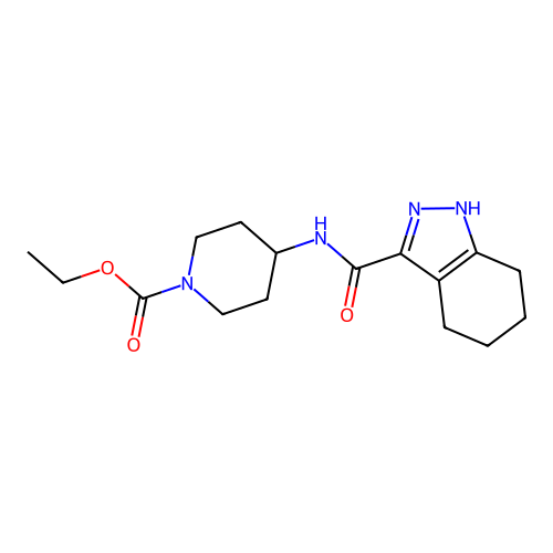 ethyl 4-(4,5,6,7-tetrahydro-1H-indazole-3-carbonylamino)piperidine-1-carboxylate structure