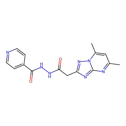 N'-(2-(5,7-dimethyl-[1,2,4]triazolo[1,5-a]pyrimidin-2-yl)acetyl)isonicotinohydrazide structure