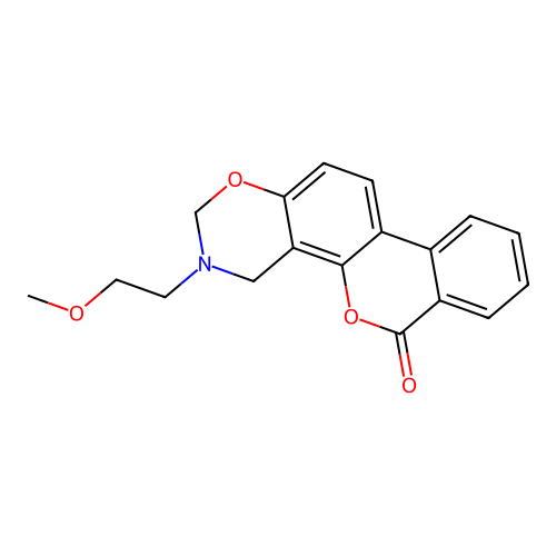 3-(2-Methoxyethyl)-3,4-dihydrobenzo[3,4]chromeno[8,7-e][1,3]oxazin-6-one structure