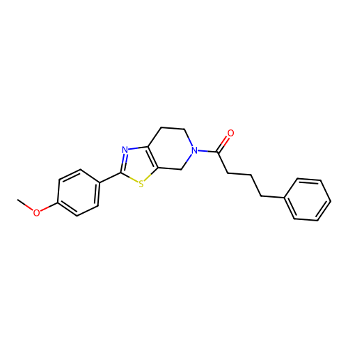1-(2-(4-methoxyphenyl)-6,7-dihydrothiazolo[5,4-c]pyridin-5(4H)-yl)-4-phenylbutan-1-one structure