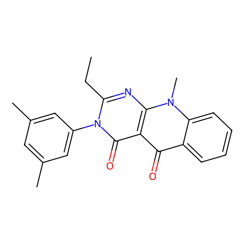 3-(3,5-dimethylphenyl)-2-ethyl-10-methylpyrimido[4,5-b]quinoline-4,5(3H,10H)-dione structure