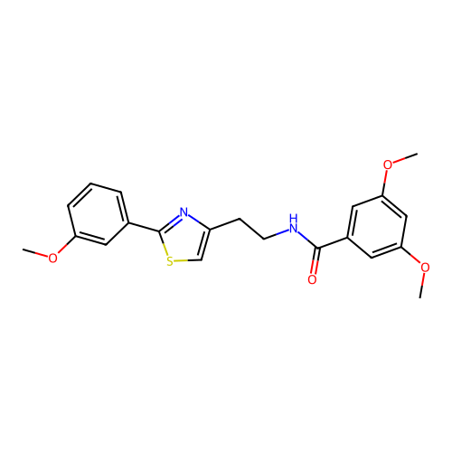 3,5-dimethoxy-N-{2-[2-(3-methoxyphenyl)-1,3-thiazol-4-yl]ethyl}benzamide structure