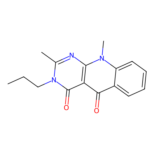 2,10-dimethyl-3-propylpyrimido[4,5-b]quinoline-4,5(3H,10H)-dione structure
