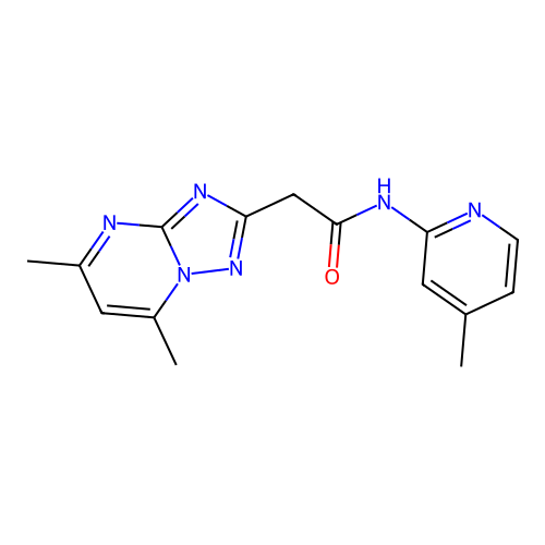2-(5,7-dimethyl-[1,2,4]triazolo[1,5-a]pyrimidin-2-yl)-N-(4-methylpyridin-2-yl)acetamide structure