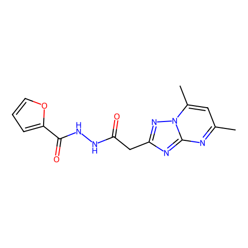 N'-(2-(5,7-dimethyl-[1,2,4]triazolo[1,5-a]pyrimidin-2-yl)acetyl)furan-2-carbohydrazide structure