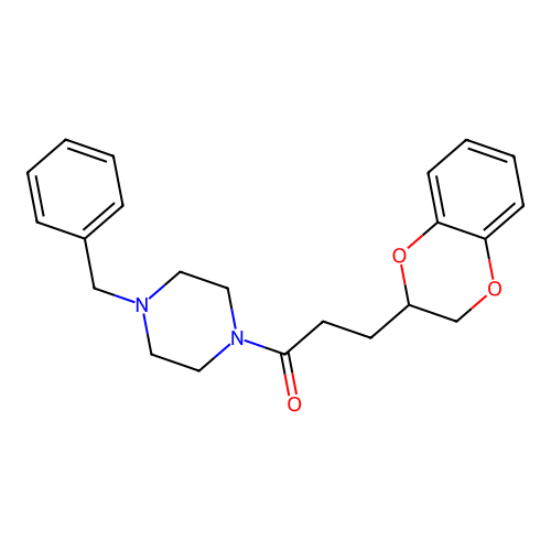 1-(4-Benzylpiperazin-1-yl)-3-(2,3-dihydro-1,4-benzodioxin-2-yl)propan-1-one structure