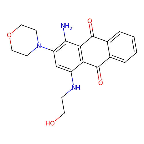 1-Amino-4-[(2-hydroxyethyl)amino]-2-(morpholin-4-yl)anthracene-9,10-dione structure