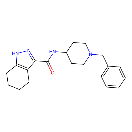 N-(1-benzylpiperidin-4-yl)-4,5,6,7-tetrahydro-1H-indazole-3-carboxamide structure