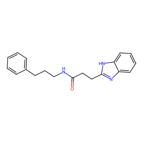 3-(1H-benzimidazol-2-yl)-N-(3-phenylpropyl)propanamide structure
