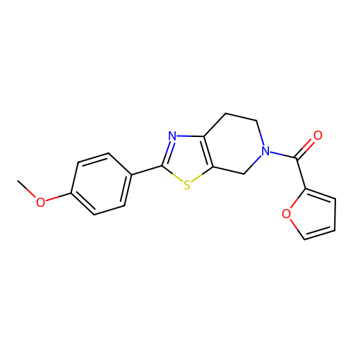 furan-2-yl(2-(4-methoxyphenyl)-6,7-dihydrothiazolo[5,4-c]pyridin-5(4H)-yl)methanone structure