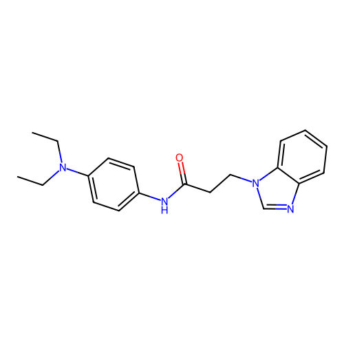 3-(1H-benzimidazol-1-yl)-N-[4-(diethylamino)phenyl]propanamide structure