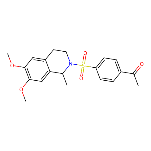 1-(4-((6,7-dimethoxy-1-methyl-3,4-dihydroisoquinolin-2(1H)-yl)sulfonyl)phenyl)ethanone structure