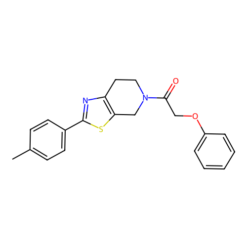 2-phenoxy-1-(2-(p-tolyl)-6,7-dihydrothiazolo[5,4-c]pyridin-5(4H)-yl)ethanone structure
