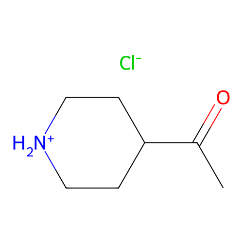 Ethanone,1-(4-piperidinyl)-, hydrochloride (1:1) structure
