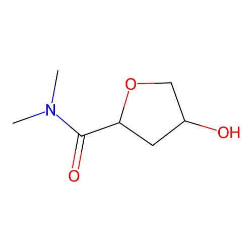 4-hydroxy-N,N-dimethyloxolane-2-carboxamide structure