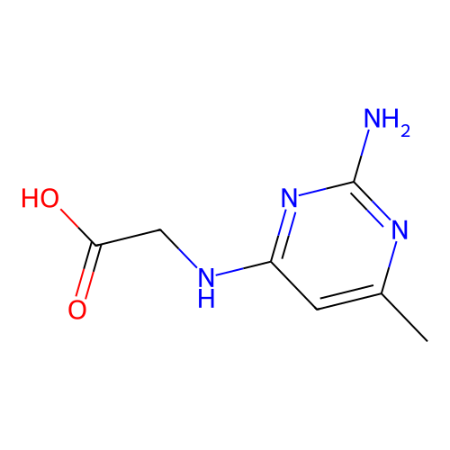 N-(2-Amino-6-methylpyrimidin-4-yl)glycine structure