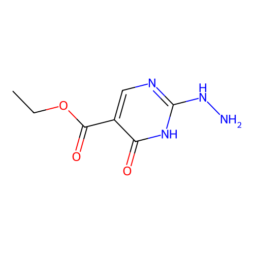 Ethyl 2-hydrazinyl-6-oxo-1,6-dihydropyrimidine-5-carboxylate structure