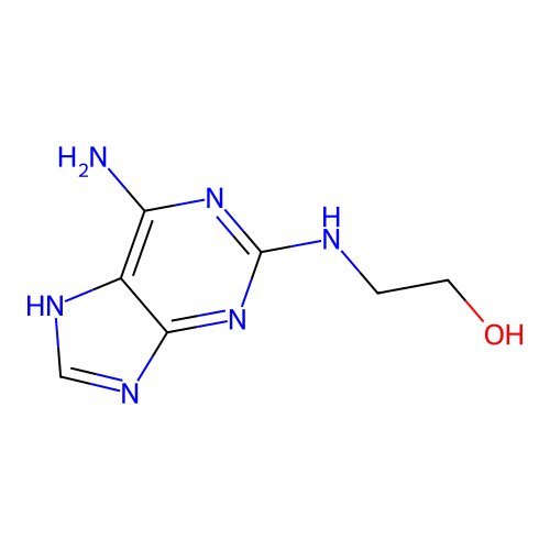 2-(6-Amino-9H-purin-2-ylamino)-ethanol structure